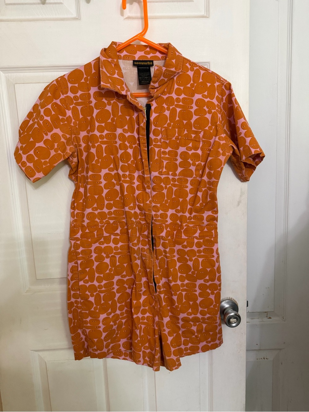 Nooworks Orange Pebble People Shortalls